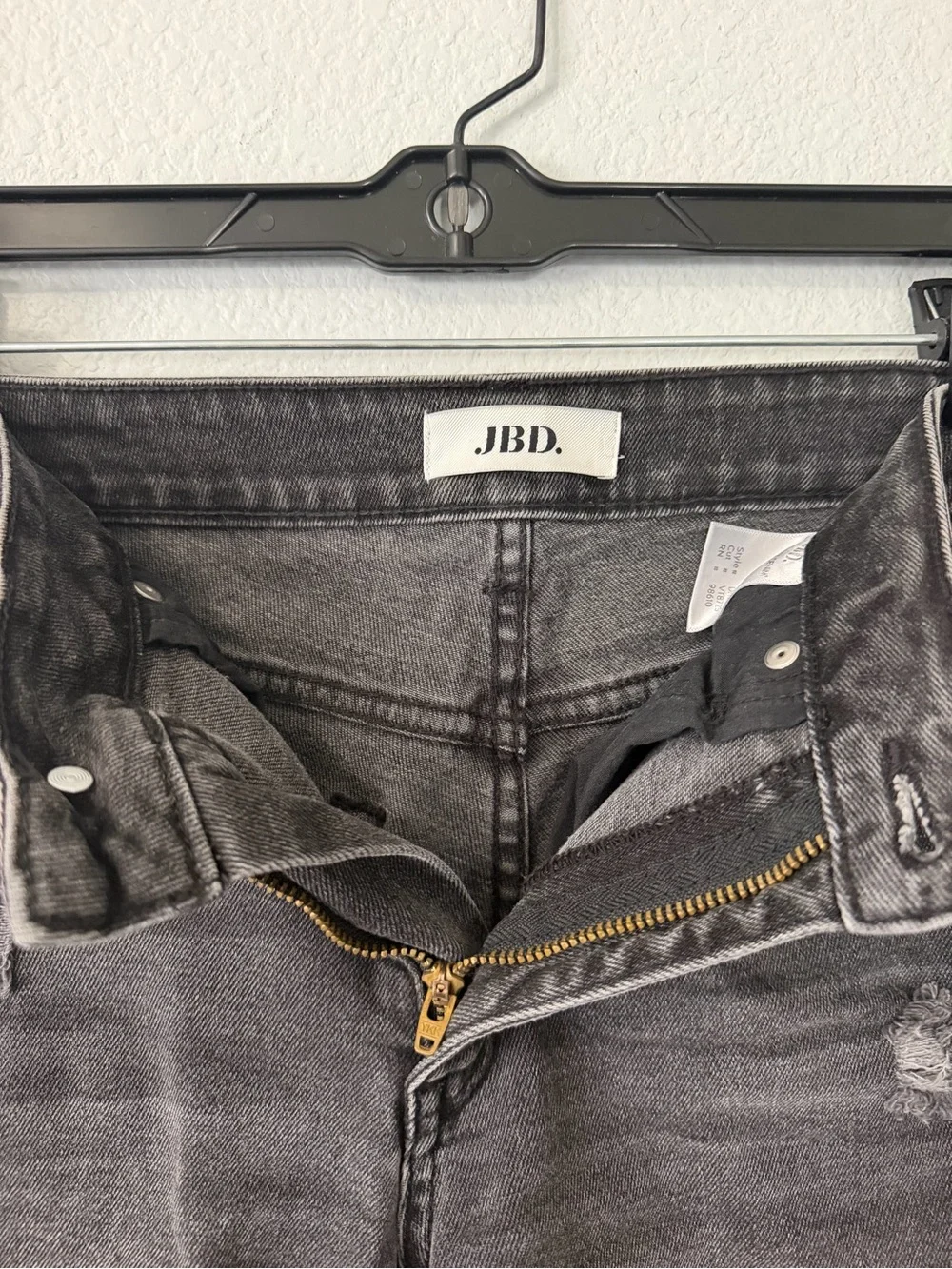 JBD High-Rise Distressed Black Denim Shorts size XS